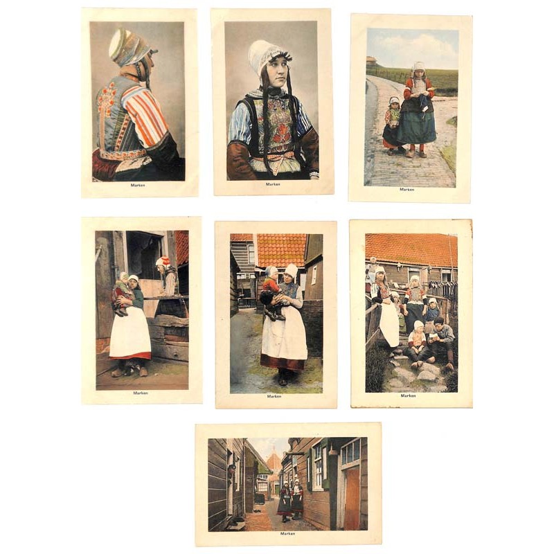 ABAO Pays-Bas Marken (Costumes) 7 cartes.