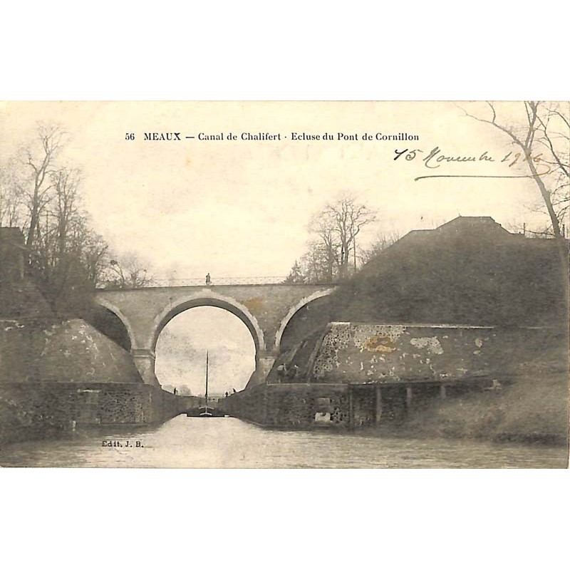 ABAO 77 - Seine-et-Marne [77] Meaux - Canal de Chalifert. Ecluse du Pont Cornillon.