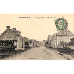 ABAO 72 - Sarthe [72] Thorée - Rue principale, route du Lude.