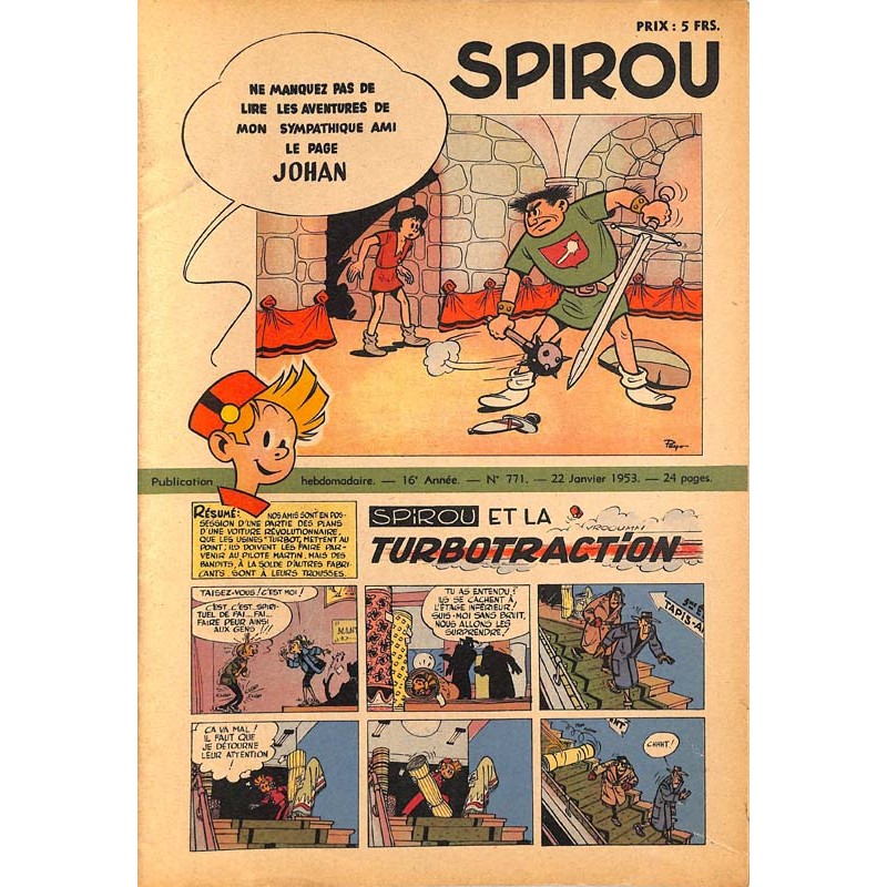 ABAO Fascicules Spirou 1953/01/22 n°771