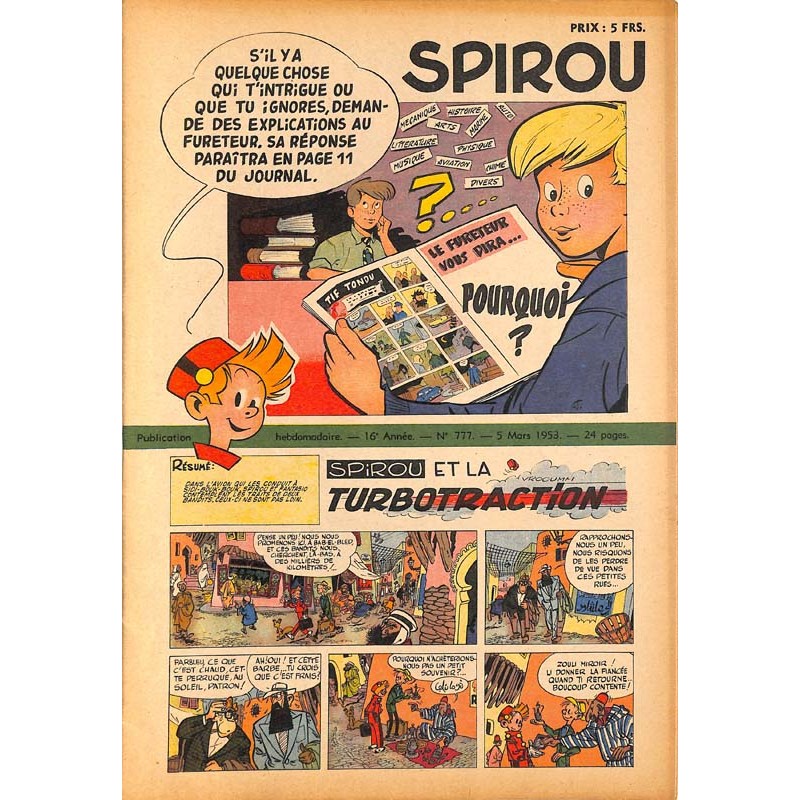 ABAO Fascicules Spirou 1953/03/05 n°777