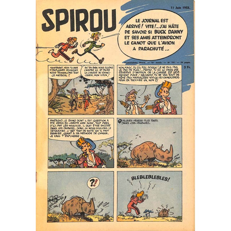 ABAO Fascicules Spirou 1953/06/11 n°791