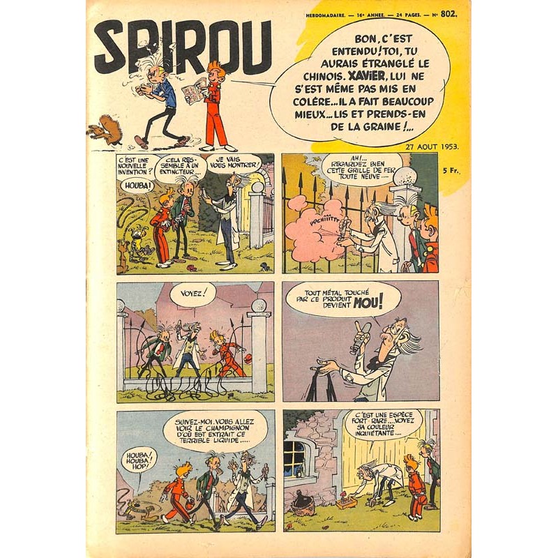 ABAO Fascicules Spirou 1953/08/27 n°802