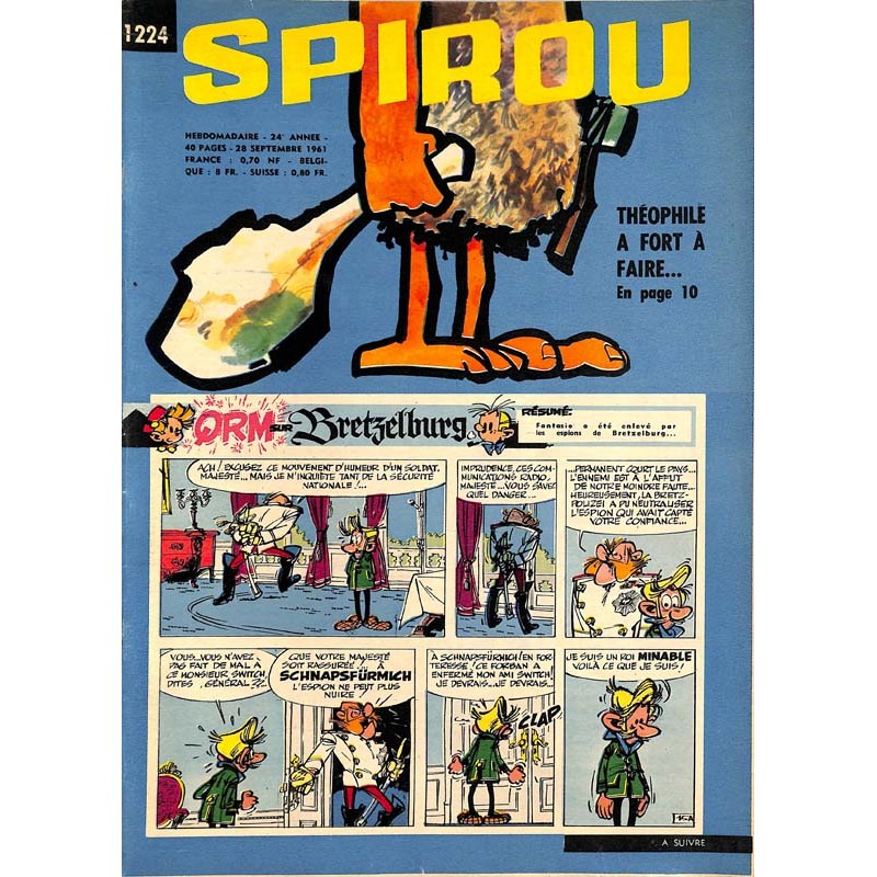ABAO Fascicules Spirou 1961/09/28 n°1224 (avec le mini-récit)