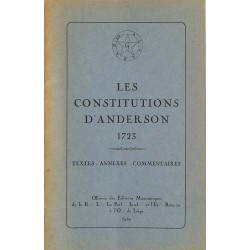 ABAO Franc-Maçonnerie Les Constitutions d'Anderson 1723.