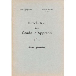ABAO Franc-Maçonnerie Mallinger (Jean) & Philips (Alphonse) - Introduction au grade d'apprenti.
