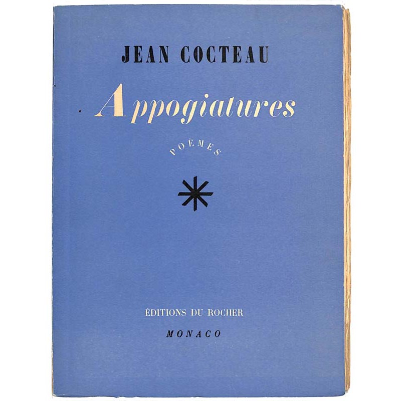 ABAO Grands papiers Cocteau (Jean) - Appogiatures. EO.