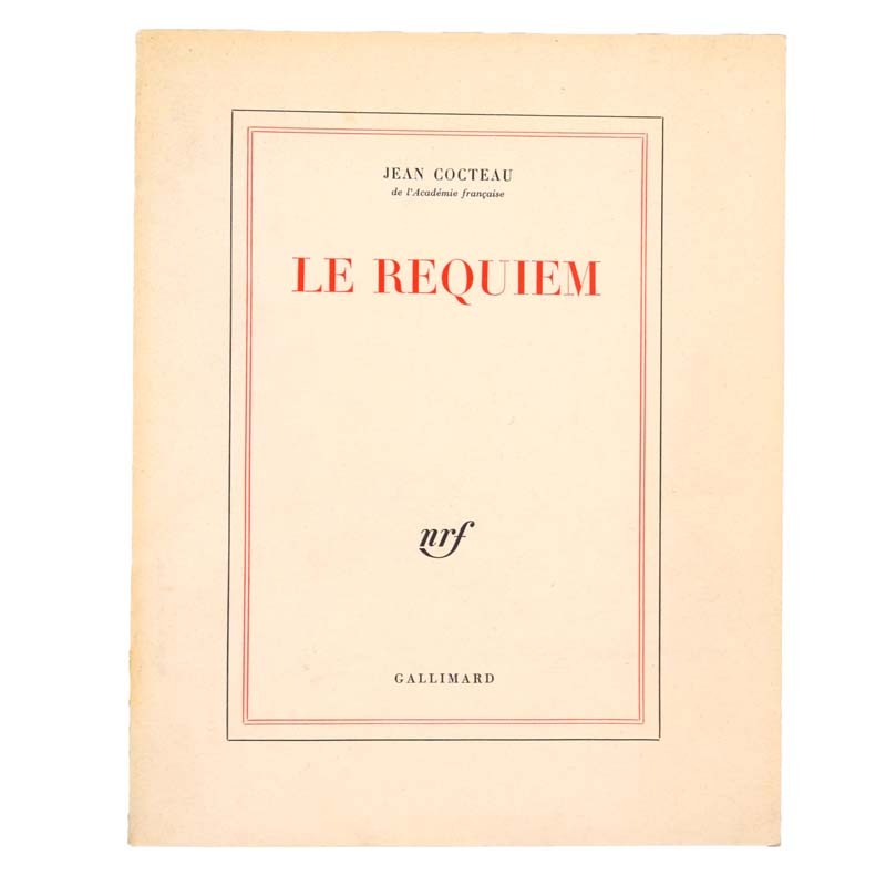 ABAO Littérature Cocteau (Jean) - Le Requiem.