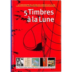 ABAO Bandes dessinées Tintin - 5 timbres à la lune TL. 4000 ex.