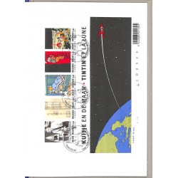 ABAO Bandes dessinées Tintin - 5 timbres à la lune TL. 4000 ex.