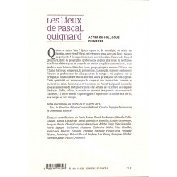 ABAO Romans Quignard (Pascal) - Les Lieux de Pascal Quignard.