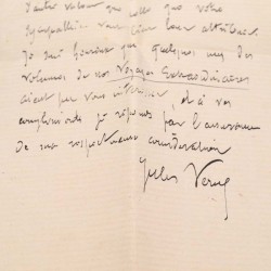 ABAO Lettres et manuscrits Verne (Jules) - Lettre autographe signée. 1894.
