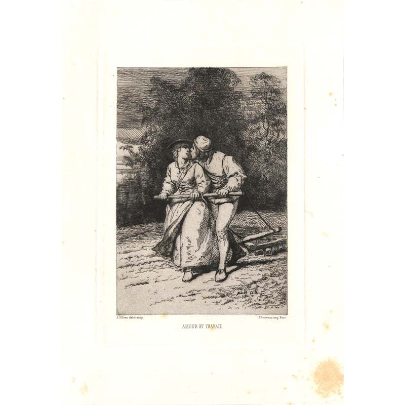 ABAO Gravures Dillens (Adolf) - Amour & travail.