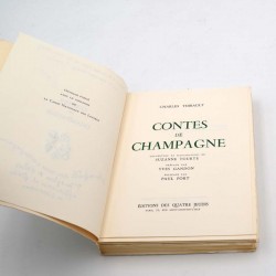 ABAO Livres illustrés Thibault (Charles) - Contes de Champagne. Illustrations de Suzanne Tourte. EO + envois.