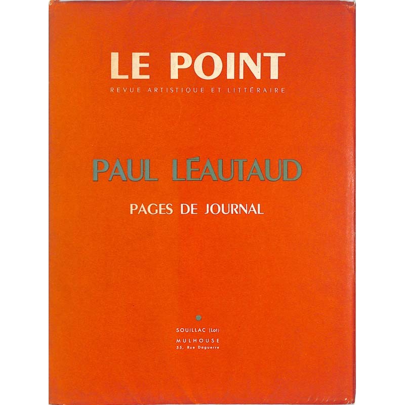 ABAO Peinture, gravure, dessin Léautaud (Paul) - Pages de journal. (Le Point, revue artistique et littéraire)