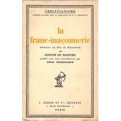 ABAO Franc-Maçonnerie Maistre (Joseph, de) - La Franc-maçonneire.