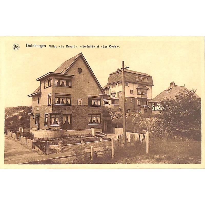 ABAO Flandre occidentale Knokke-Heist (Duinbergen) - Villas « Le Renard », « Sérénité » et « Les Oyats ».