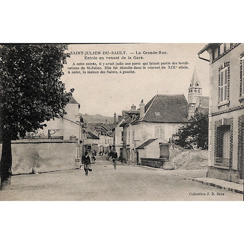 ABAO 89 - Yonne [89] Saint-Julien-du-Sault - La Grande Rue, Entrée en venant de la gare.