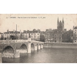 ABAO 49 - Maine-et-Loire [49] Angers - Pont du Centre et la Cathédrale.