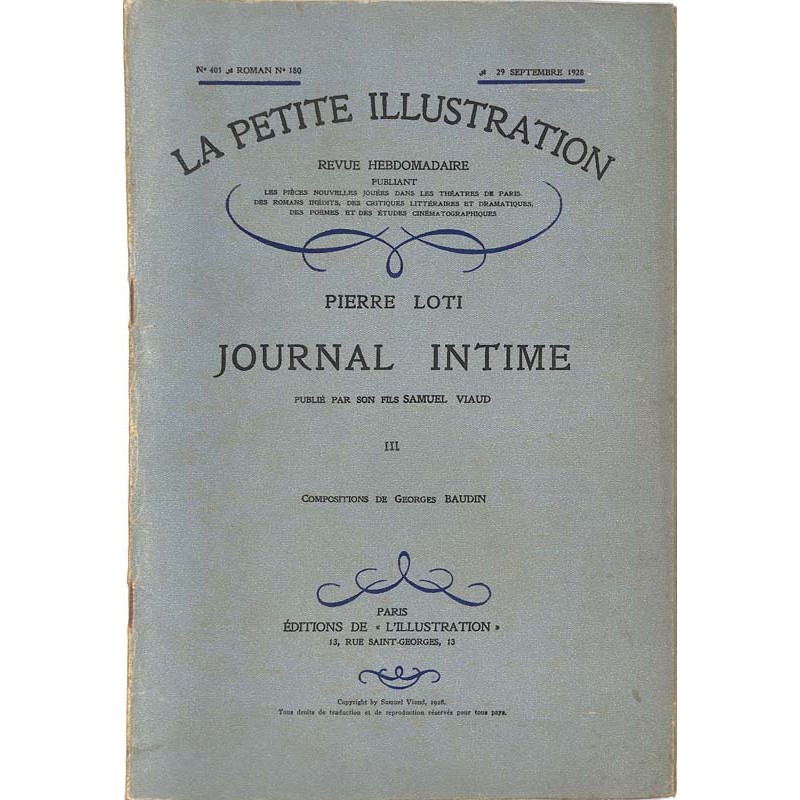 ABAO Petite Illustration (La) La Petite Illustration. 1928/09/29. N°401.