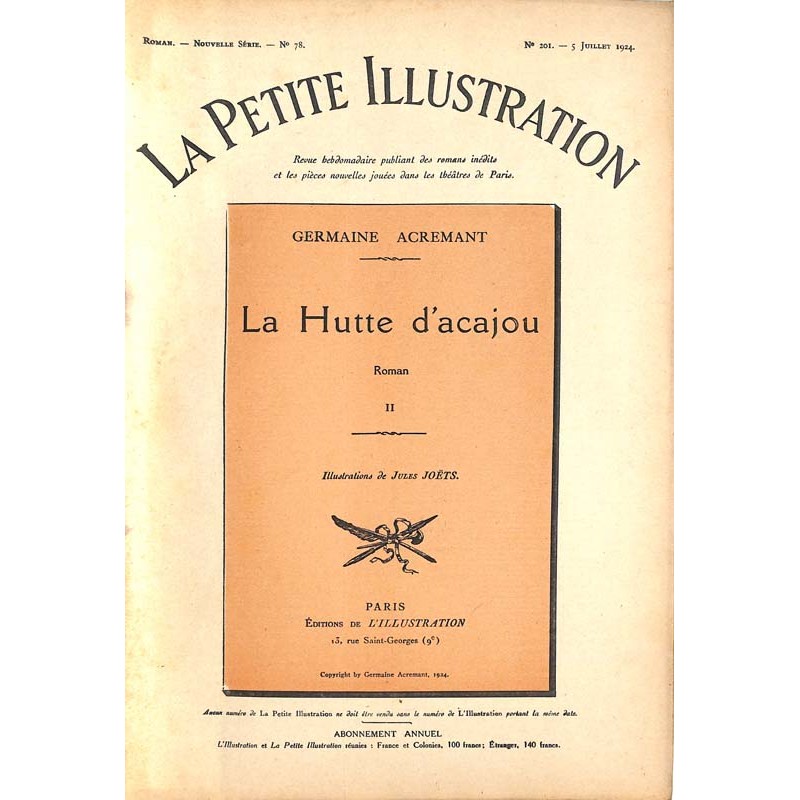 ABAO Petite Illustration (La) La Petite Illustration. 1924/07/05. N°201.