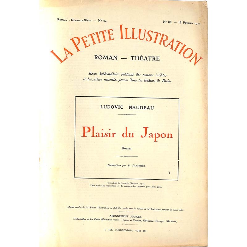 ABAO Petite Illustration (La) La Petite Illustration. 1922/02/18. N°83.