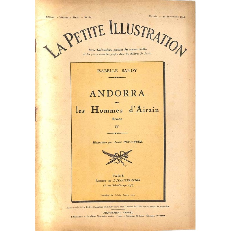 ABAO Petite Illustration (La) La Petite Illustration. 1923/09/15. N°162.