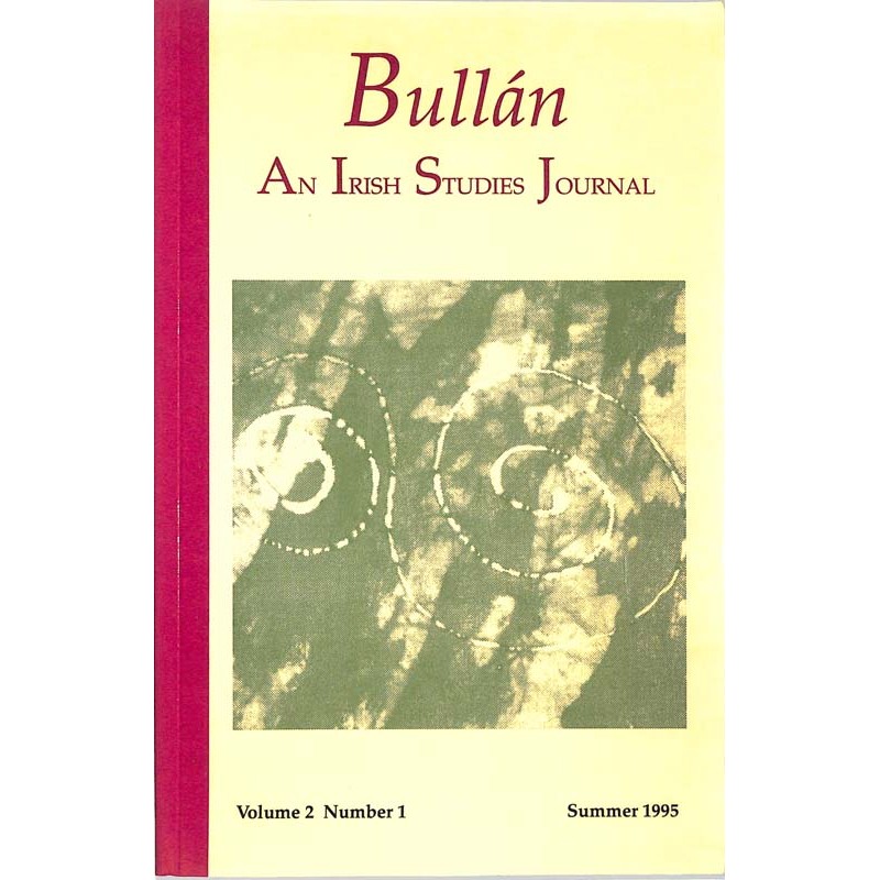 ABAO Journaux et périodiques [Bullan] An Irish studies journal. Volume 2. Number 1. Summer 1995