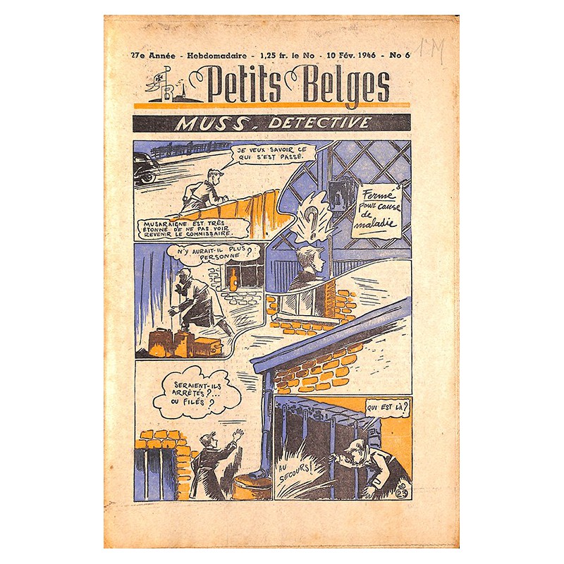 ABAO Bandes dessinées Petits Belges 27e année n°06 - 10/02/1946