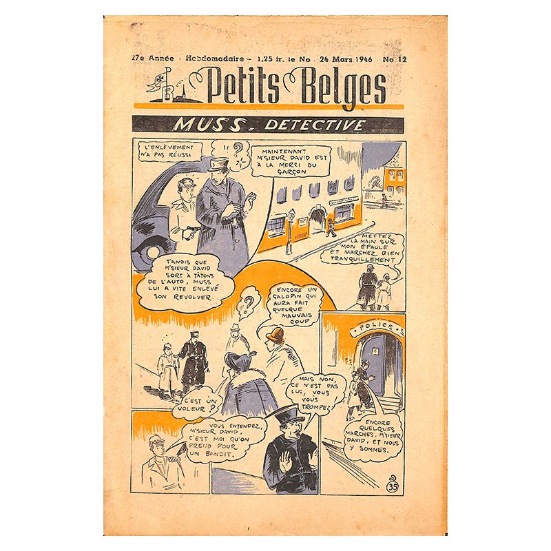 ABAO Bandes dessinées Petits Belges 27e année n°12 - 24/03/1946