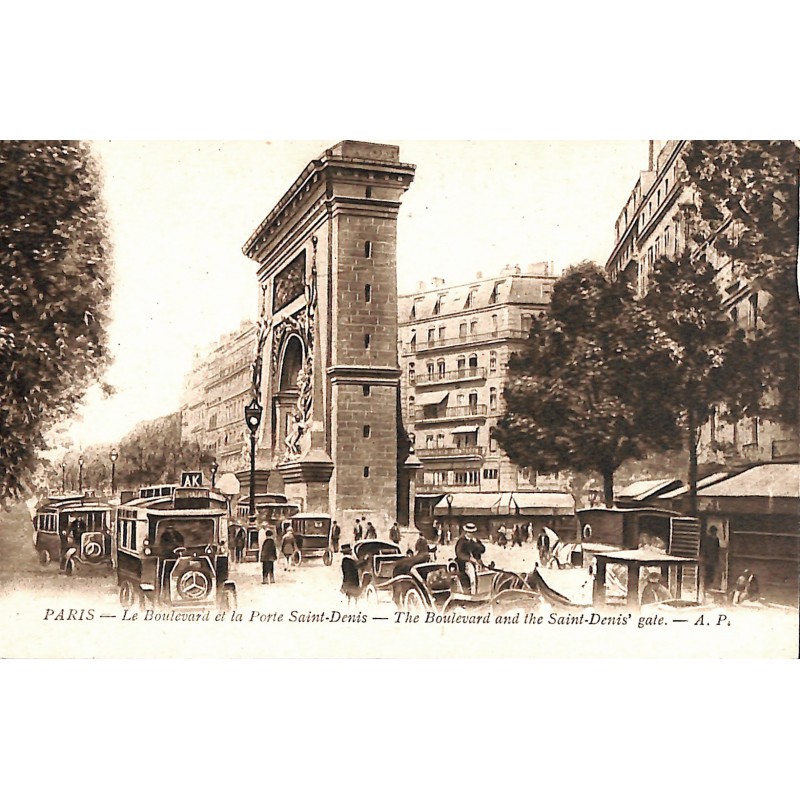 ABAO 75 - Paris [75] Paris - Le Boulevard et la Porte Saint-Denis.