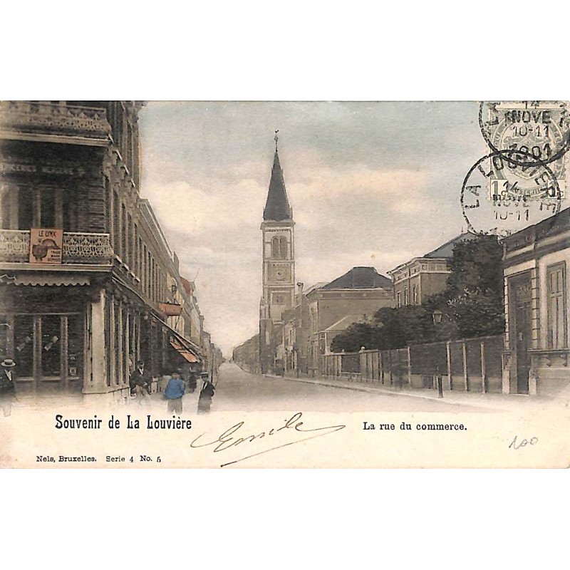 ABAO Hainaut La Louvière - Souvenir de La Louvière. La rue du commerce.