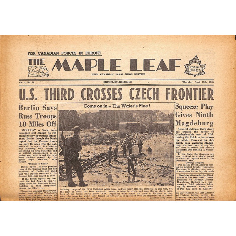 ABAO Journaux et périodiques The Maple Leaf. 1945/04/19. Vol.3 N°21.