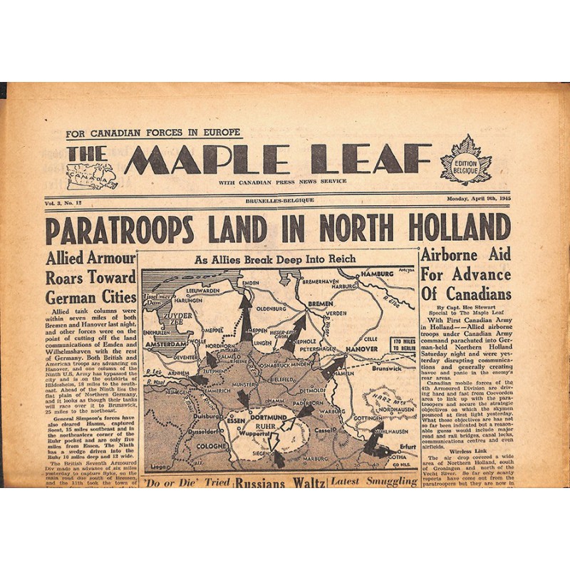 ABAO Journaux et périodiques The Maple Leaf. 1945/04/09. Vol.3 N°12.