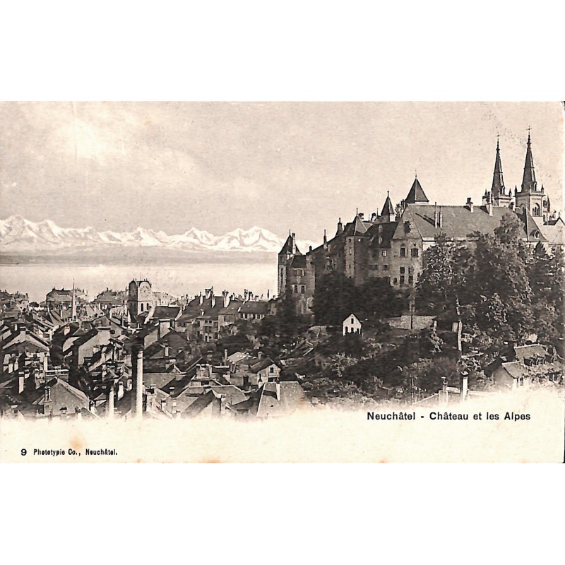 ABAO Suisse Neuchâtel - Château et les Alpes.