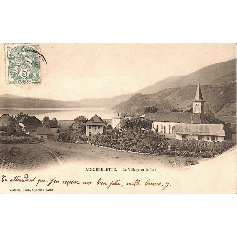 ABAO 73 - Savoie [73] Aiguebelette-le-Lac - Le Village et le Lac.