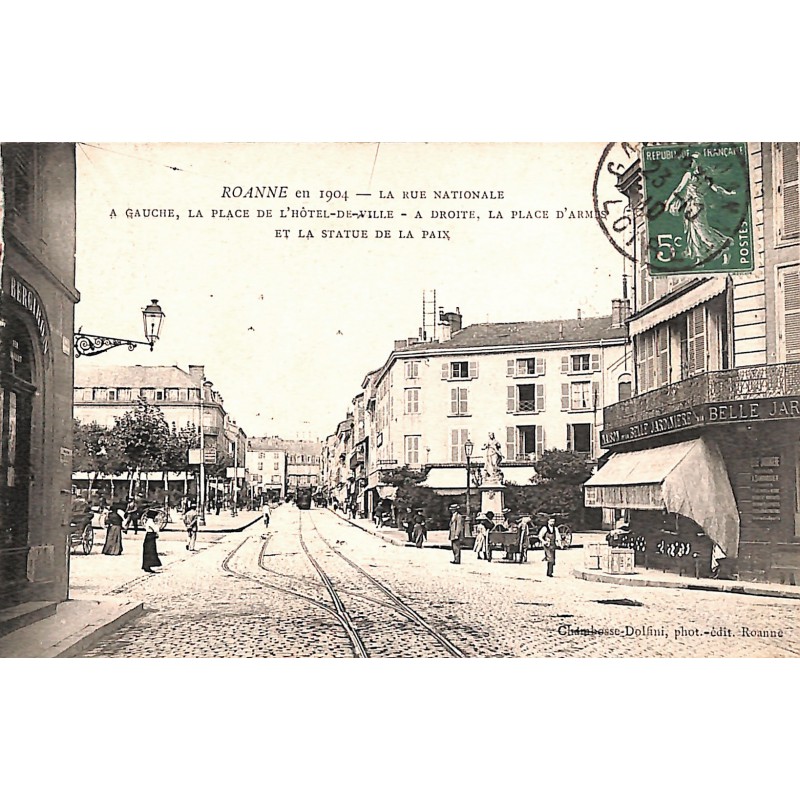 ABAO 42 - Loire [42] Roanne - La rue Nationale.