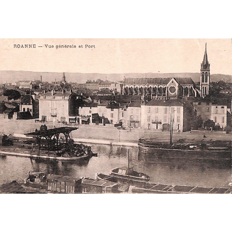 ABAO 42 - Loire [42] Roanne - Vue générale et Port.