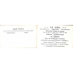 ABAO 75 - Paris [75] Paris - Montmartre. Cabaret du Ciel. Dépliant regroupant 4 cartes postales.