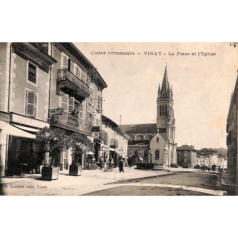 ABAO 38 - Isère [38] Vinay - La Place et l'Eglise.